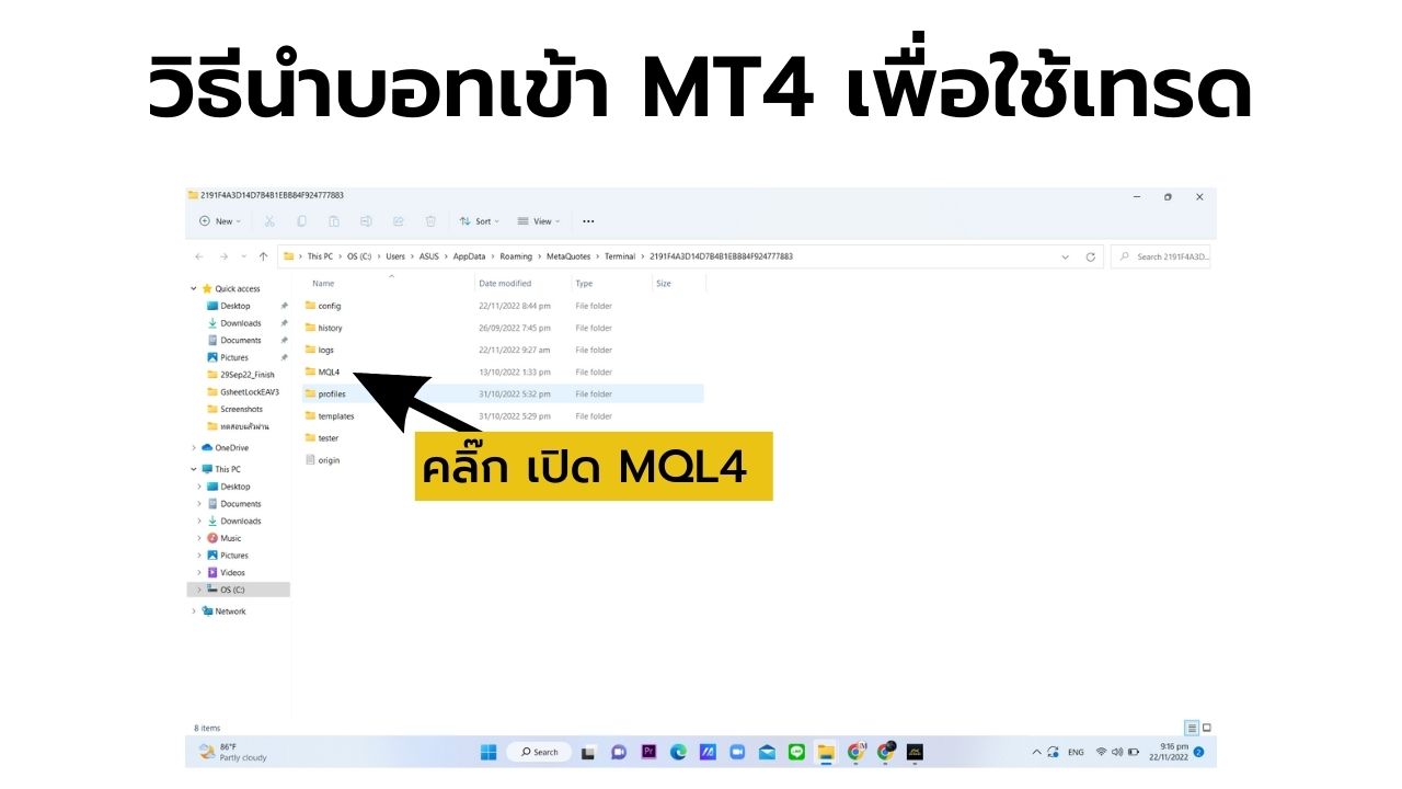 วิธีติดตั้ง EA forex ProfitFirst 17